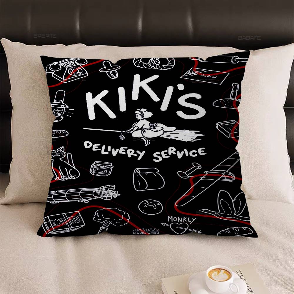 K-Kikis D-Delivery S-Service Pillow Cover for Bedroom Room and Living Room Sofa Decorative Cushion Cover