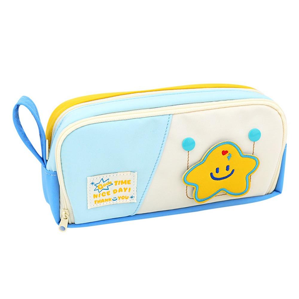 Handheld Pen Bag Contrast Color Stationery Bag Stationery Storing Bag  School Office