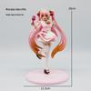 Sakura Miku Wine Glass Anime Doll Figurine with Long Hair - PC Case Ornament Gift.
