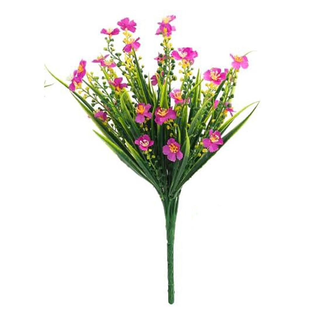 Artificial Flowers Bundle UV-Resistant Faux Plants Non-fading Fake Flowers for Home Vase Basket Window Box Outdoor Decoration