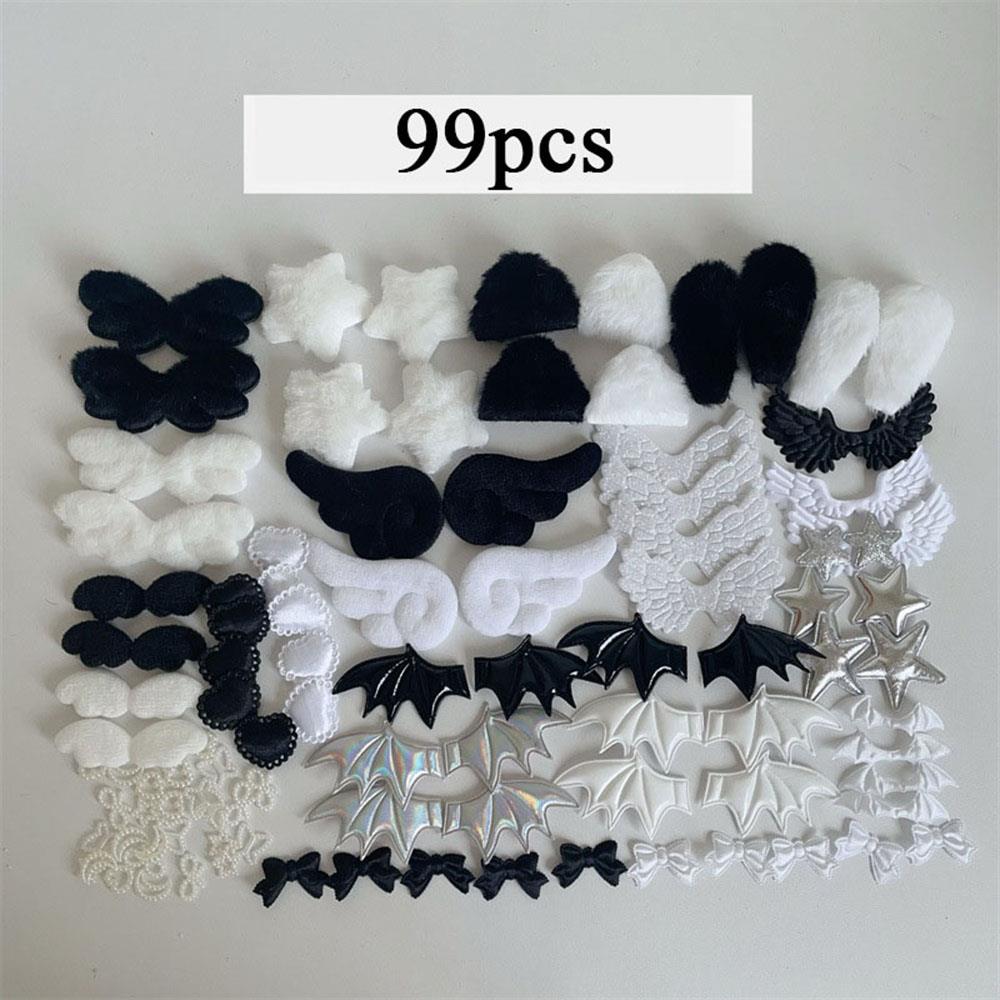 Cartoon Wing Bow Star Card Cover Decoration Sweet DIY Handmade Hairpins Accessories Gift Plush DIY Auxiliary Material Set