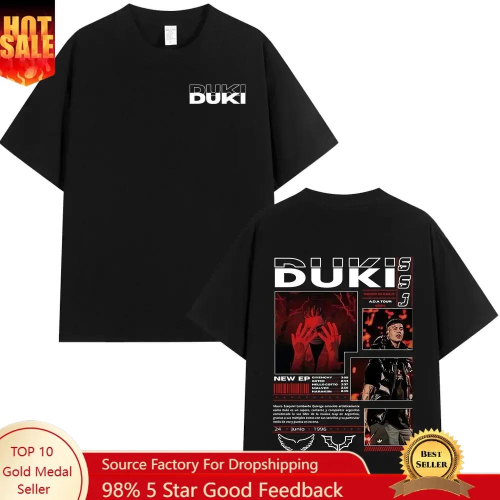 Rapper Duki ADA Tour Merch Tshirt Unisexs Unisex Clothing Cotton Cozy Oversized Tshirts Hip Hop Short Sleeve T Shirts Streetwear