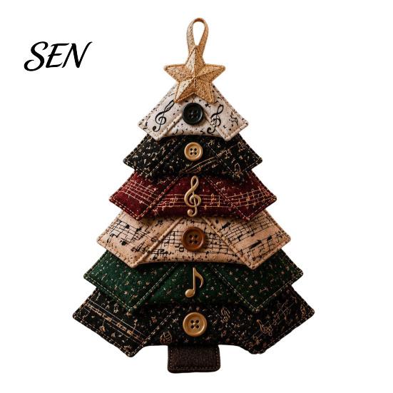 Quilting Crafts for Halloween DIY Quilted Fabric Tree Kit, Sewing Craft Reusable Holiday Table Centerpiece Handmade Christmas Hanging Ornament