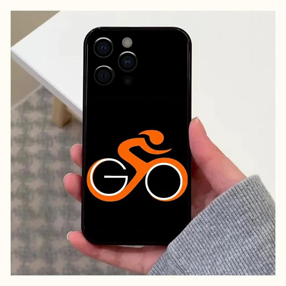 Road Bike Cyclist Cycling Phone Case For Apple iPhone 15,14,13,12,11,Pro,X,XS,Max,XR,Plus,Mini Soft Black Cover
