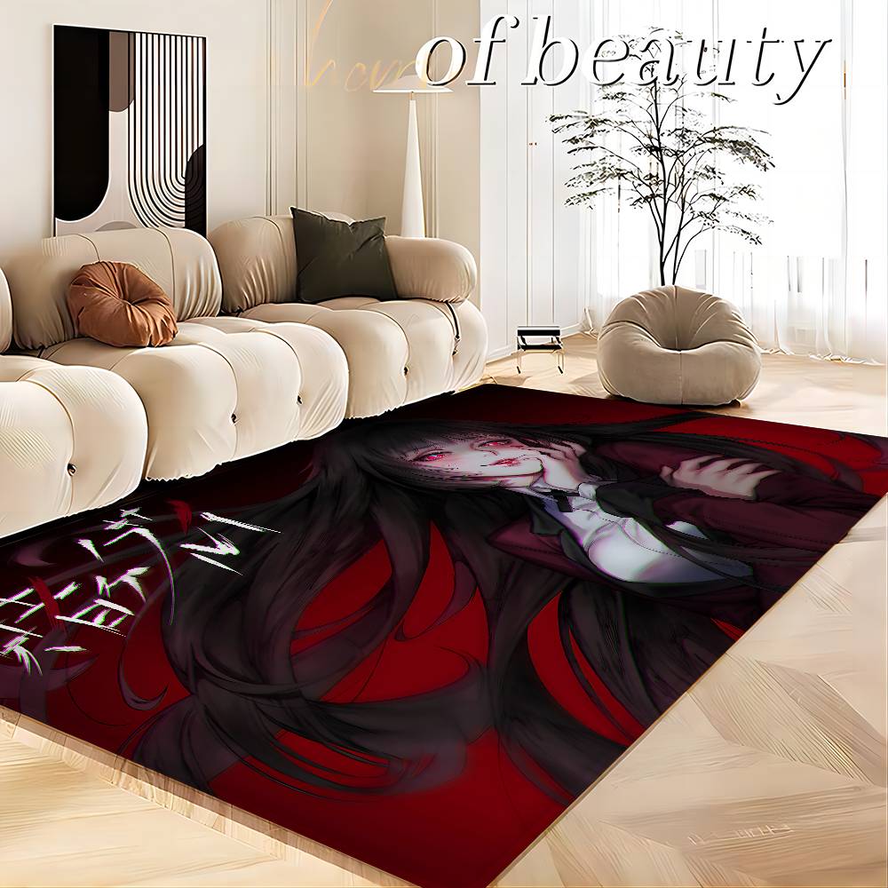 Popular Anime K-kakegurui Girls Floor Mat Rectangle Anti-slip Home Soft Badmat Front Door Indoor Outdoor Mat Welcome Doormat
