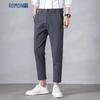 ROMON Men's Ice Silk Cropped Casual Pants