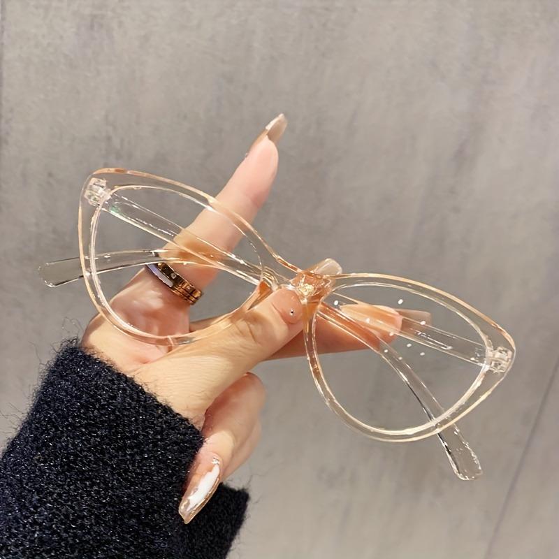 Minimalist Fashion Cat Eye Frame Glasses with Clear Lenses