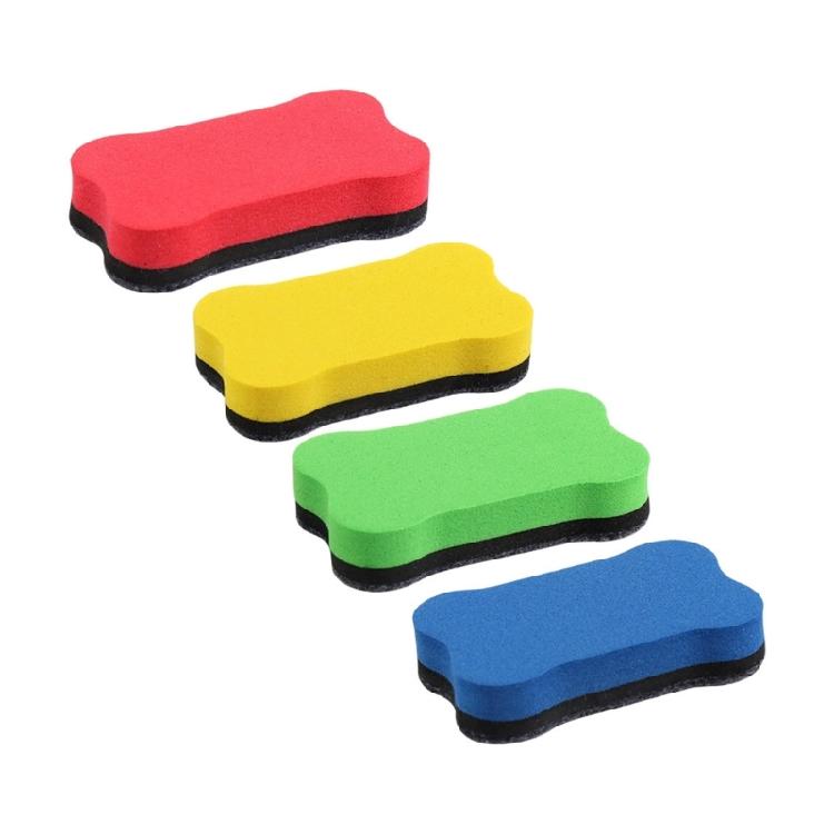 4 Pcs Bone Shape Dry Eraser Felt Board Eraser Magnetic Whiteboard Eraser Classroom Office Supplies 1