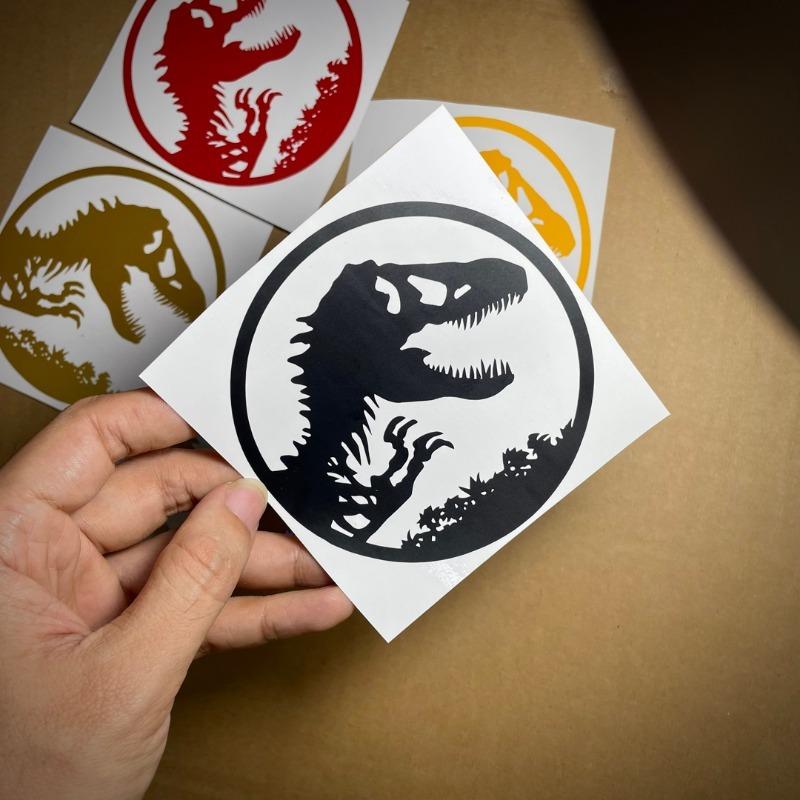 Dinosaur Era Pickup Vinyl Decal Sticker Glass Side Window Body Modification Personalized Latte Waterproof Car Sticker