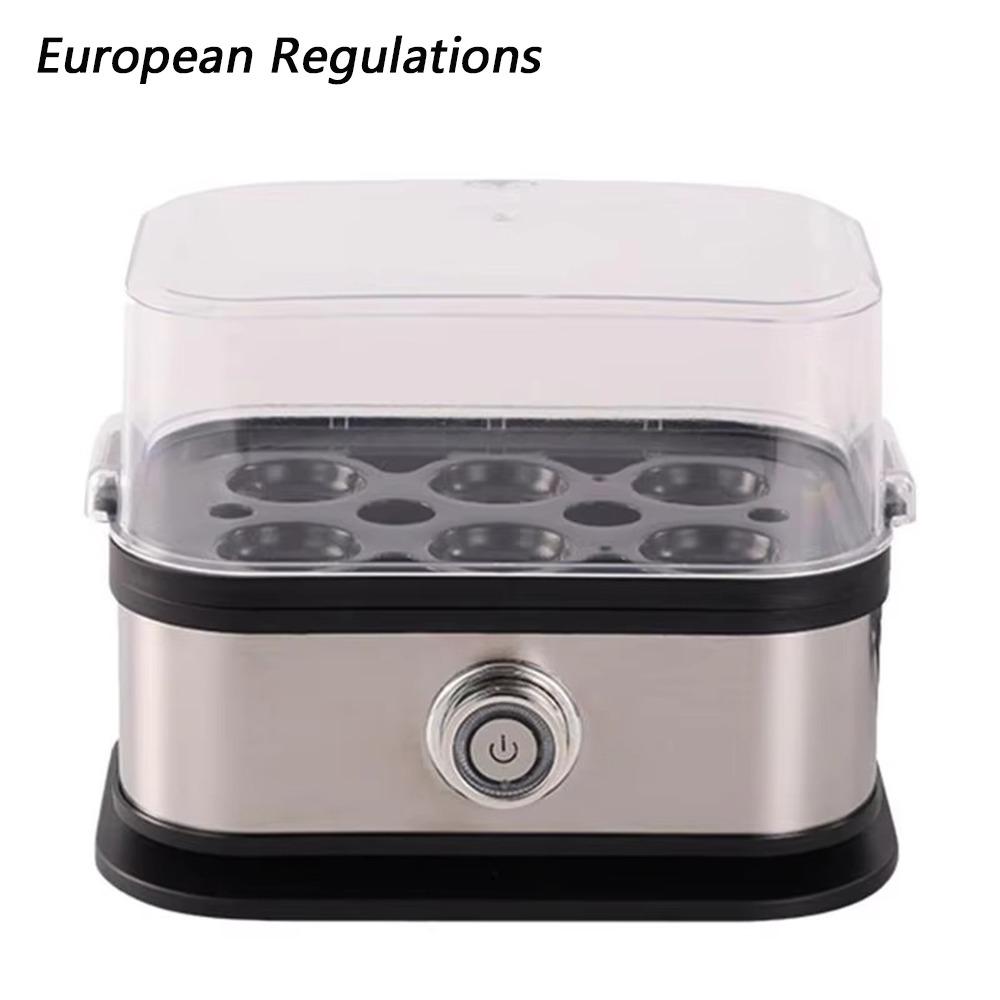 

200W Power Eggs Boiler Space Saving 6 Eggs Capacity Smart Egg Cooker Stainless Steel Auto Shut-Off Rapid Egg Cooker