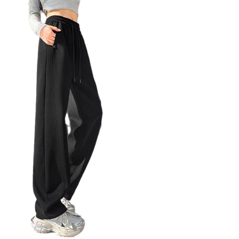 Pantaloni de trening largi cu picior lat, largi, pentru primăvara/toamna 2025, pentru fete de gimnaziu și liceu