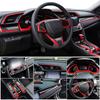 15Pcs Car Instrument Panel Center Console Trim Air Outlet Left Automatic Gear Steer Wheel Cover for Honda 10th Civic 2016-2024