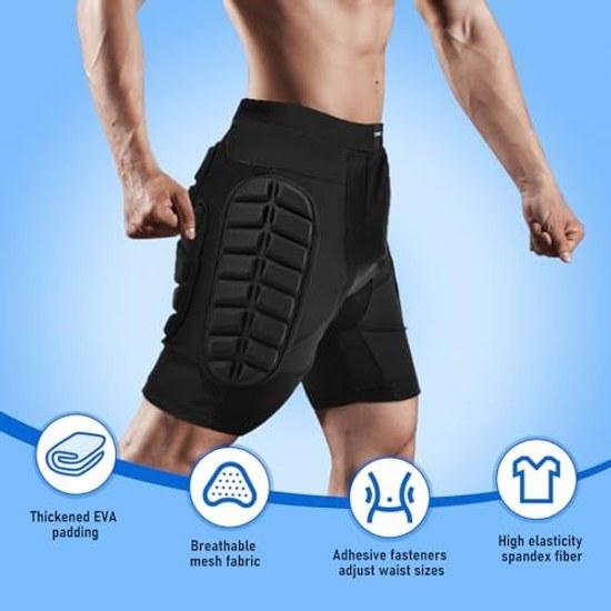 TOMSHOO Butt Pad Snowboard Hip Protector Shock Absorption Ski Protection Unisex Washable