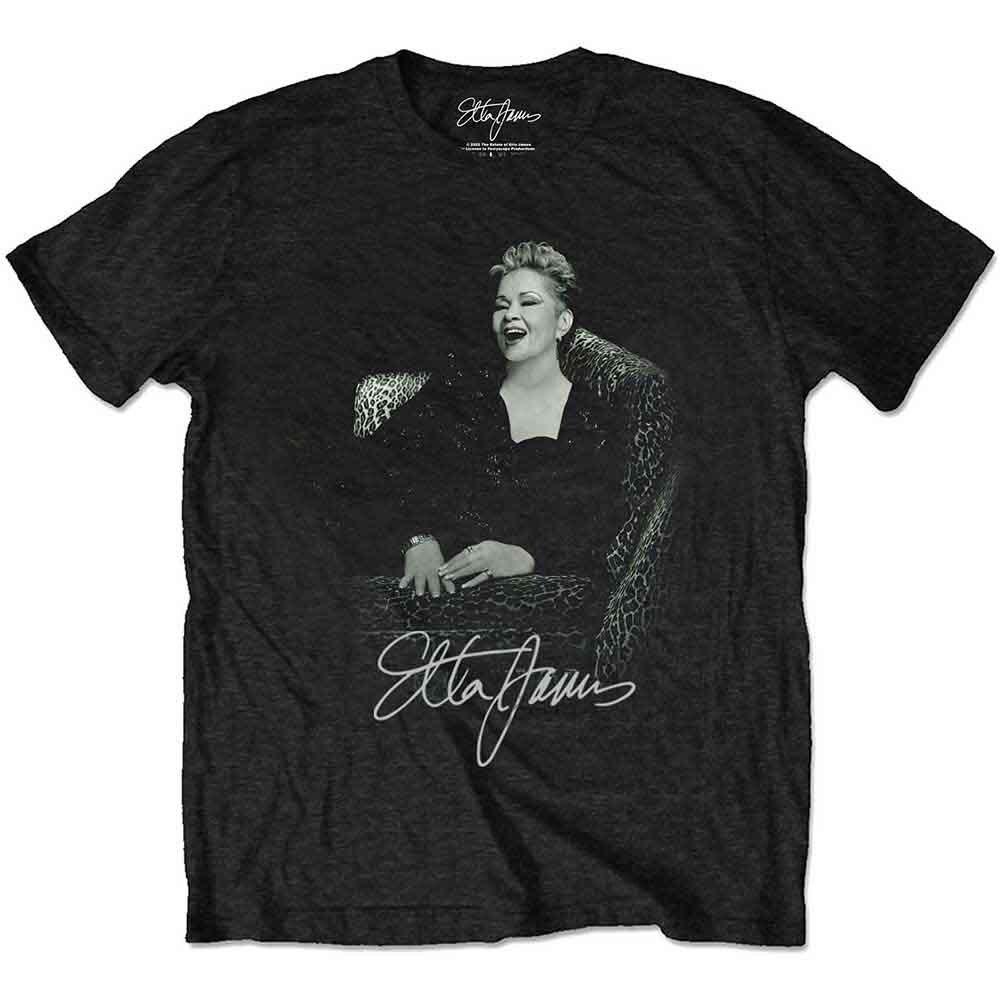 Etta James Etta Seated T-Shirt Black New Unisex T-Shirt XL