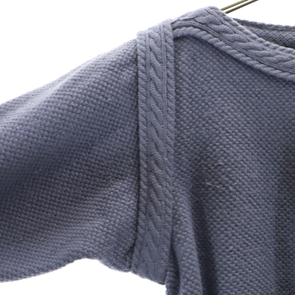 YVES SAINT LAURENT 80s 90s Old Long sleeve sweater M Blue knit Women Used
