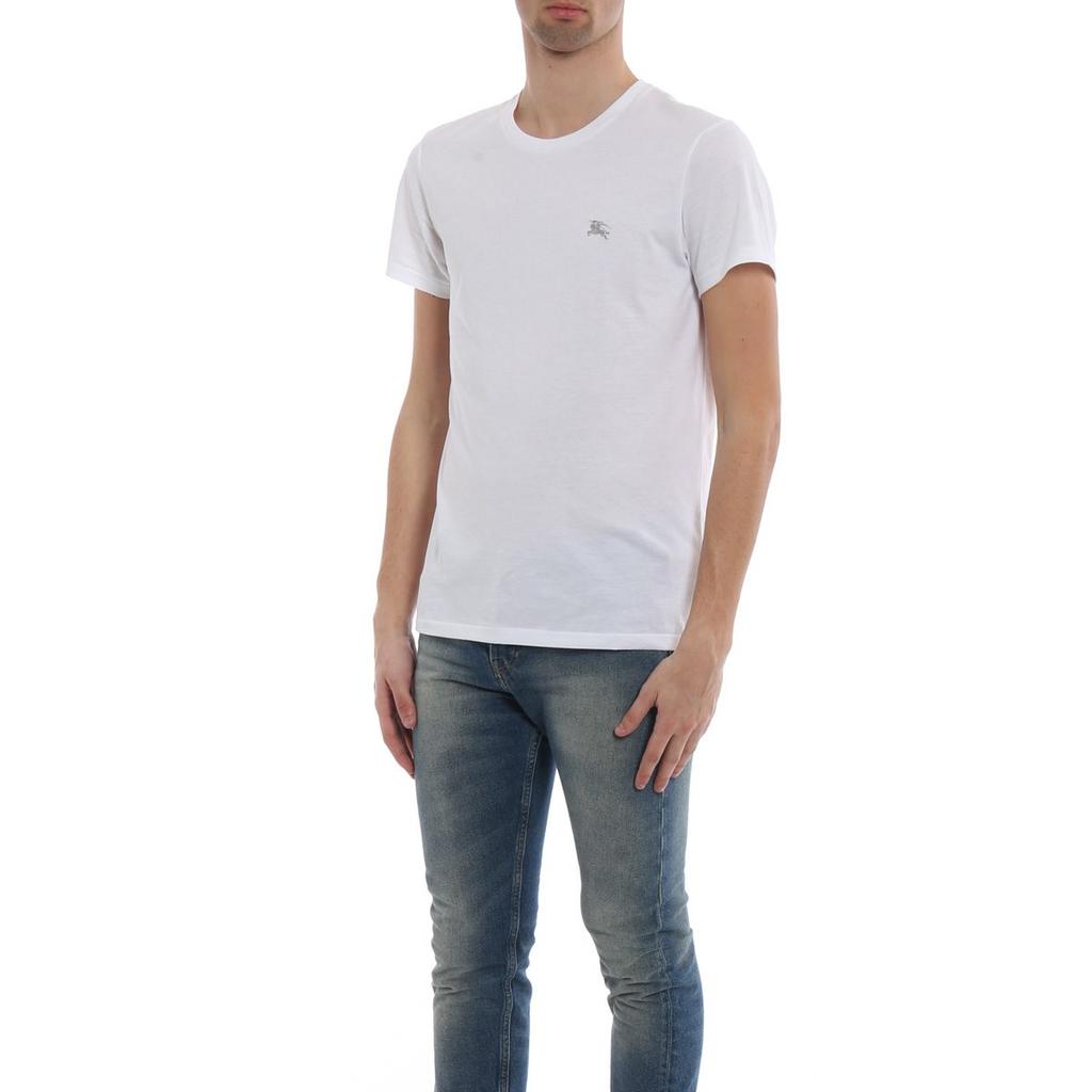 Burberry T Shirts Men's White Crew Neck Moderate 40618191