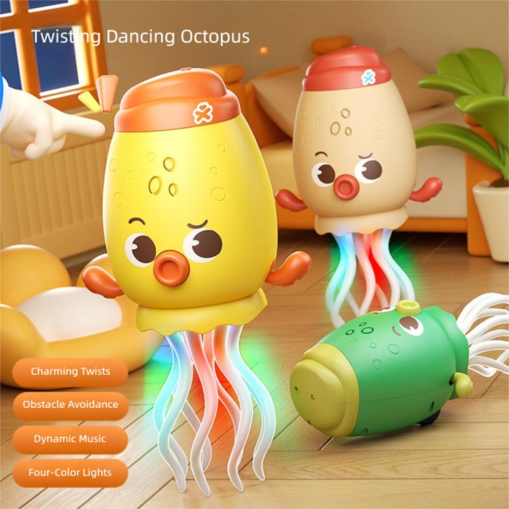 

Dancing Octopus Baby Toy Electric Crawling Octopus with LED Lights Music for Kids Boy Girl Fun Interactive Educational Toy белый