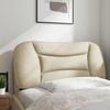 VidaXL Coussin de Tête de Lit, Oreiller de Lecture avec Fermeture à Glissière, Coussin de Lecture pour Lit Chambre, Crème 90 374542
