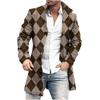 Spring New Men's Pocket Versatile Daily Retro Stand Up Collar Medium Long Woolen Coat Men's Casual Coat Men's Clothing