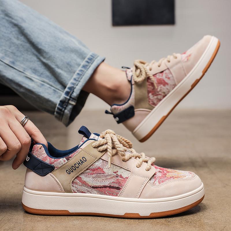 Nové Pánské Klasické Módní Nízké Tenisky na Skateboarding s Tlustou Podrážkou Pohodlné Měkké Podrážky Basketbalové Tenisky