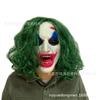 joker clown mask cos Harley Quinn, Joker mask, wig, green hair, Joker headpiece, latex