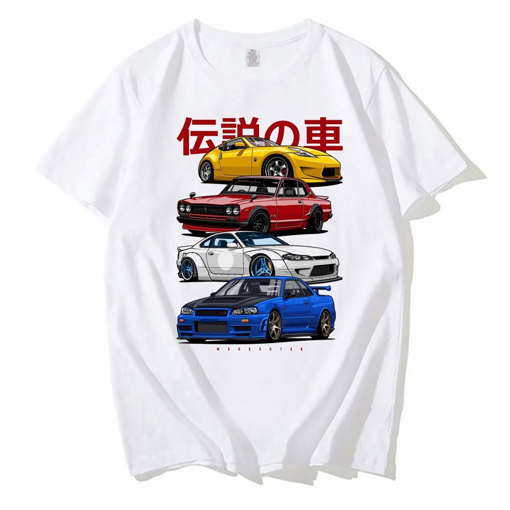 Fashion Men T-Shirts JDM Mix Sports 800 AE86 Cressida and Levin TE27 Print T-Shirt Boy Casual Tops