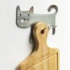 Self-Adhesive Metal Cat Shaped Hook Cartoon Storage Hook Cute Keys Towel Hanger  for Home