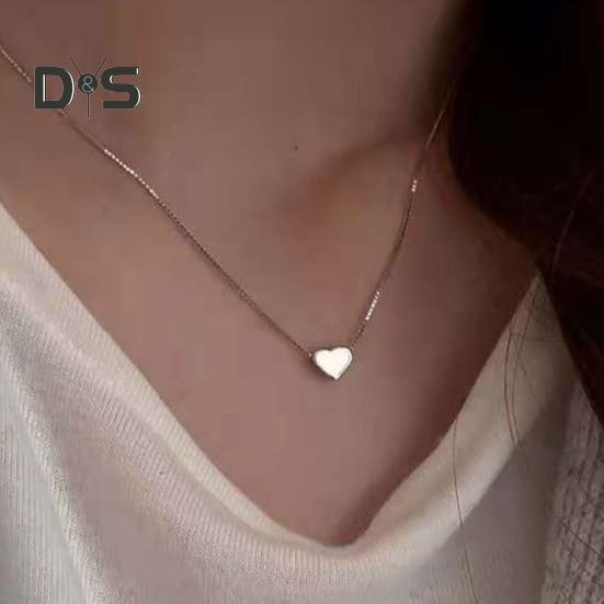Minimalistisk Kjærlighet Halskjede Elegant kragebein anheng Hjerteform Lett krage halskjede Dame Halskjede