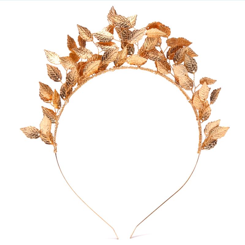 Лист Волосы Серебро Золото Металл Тиары Короны Ободки Свадебные Украшения для Волос