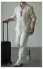 Men's Italian Linen Lightweight Long-Sleeve Shirt - Spring 2026 Casual, Old Money Style.