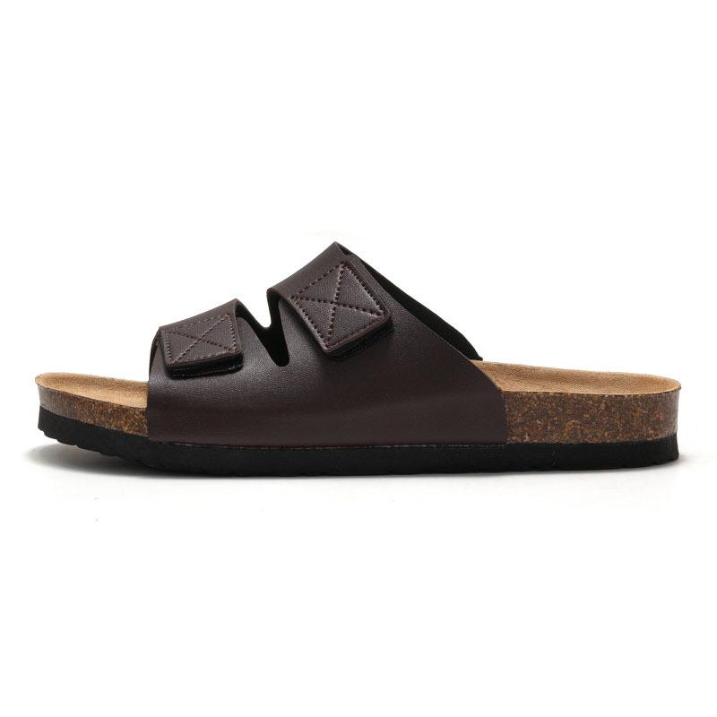 2026 New Spring and Summer New Men Cork Slippers Men Sandals and Slippers Hook and Loop Beach Shoes.