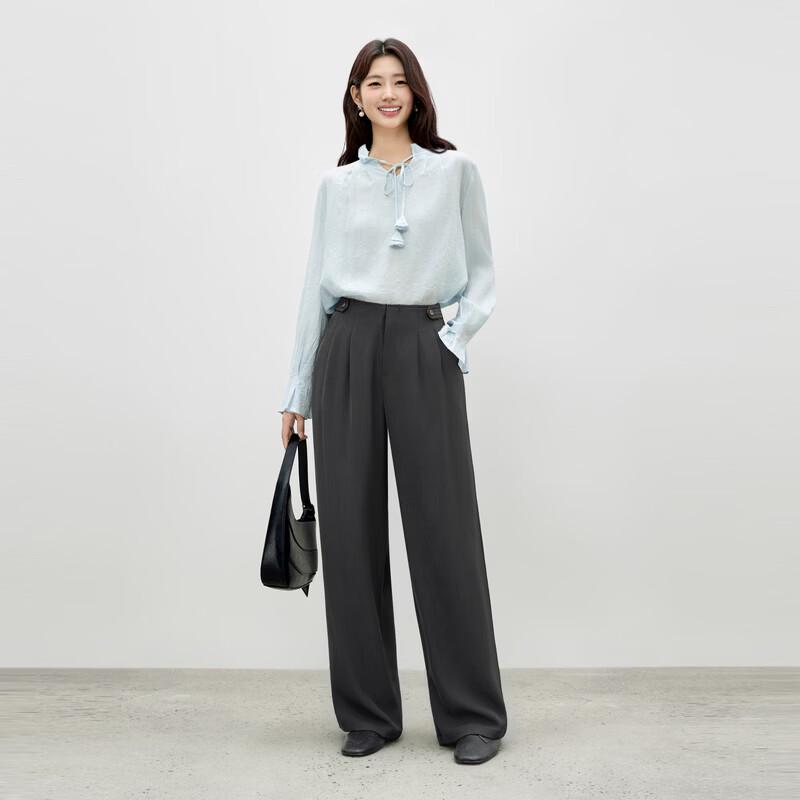 Women's High-Waist Straight-Leg Suit Pants