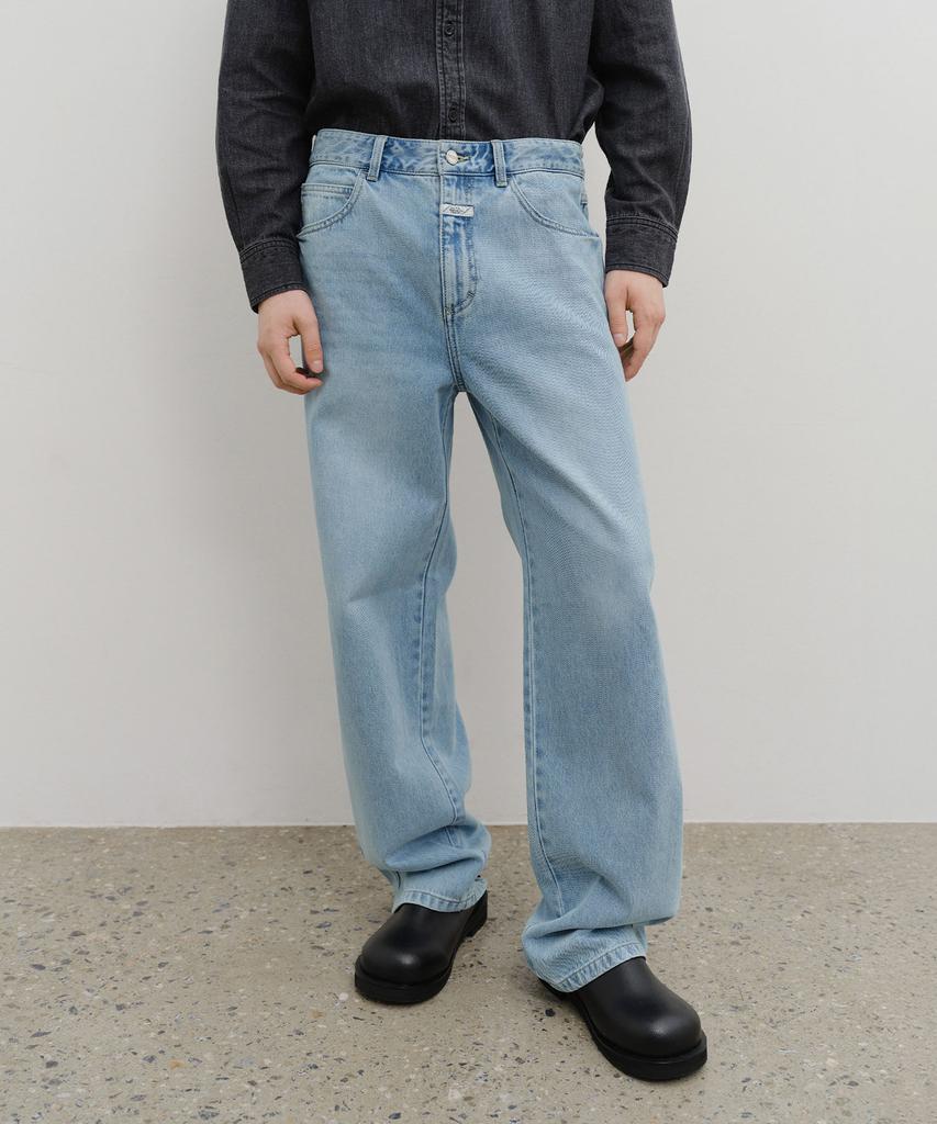 Malittepeulangsowajeobeo M High Straight Denim Pants Light Blue