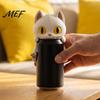 Funny Desktop Ornament 3D Printed Bat Can Holder, Cartoon Vampire Cat Stand Soda Holder for Standard Cans, Halloween Decor, Novelty Party Gift Drink