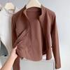 Women's Breathable Slim-Fit Sports Jacket: Autumn/Winter Yoga & Cycling Wear, Long Sleeve, Stand Collar, Plus Velvet.