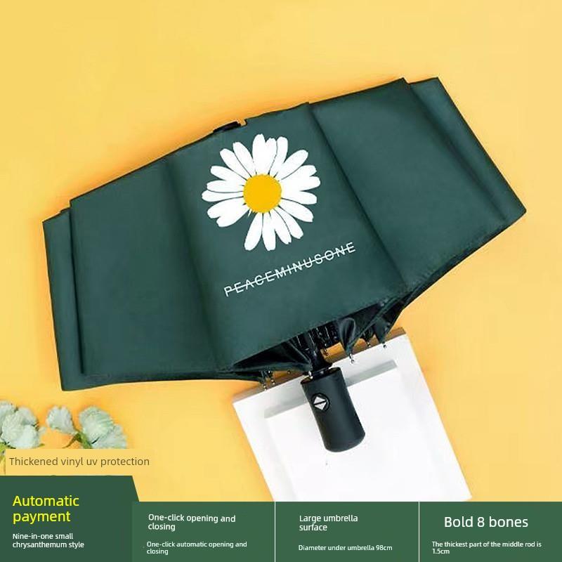 Dual-Purpose Sun and Rain Umbrella for Men and Women, Sun Protection, Uv-Resistant, Portable, Foldable, Fully Automatic, Large Sun Umbrella
