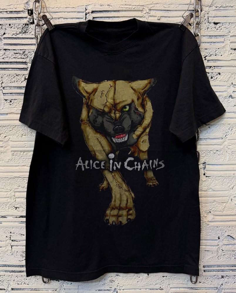 Rare Alice In Chains Three Legged Dog T-Shirt, Unisex Black T-Shirt, Size S-5XL Unisex T-Shirt XXXL