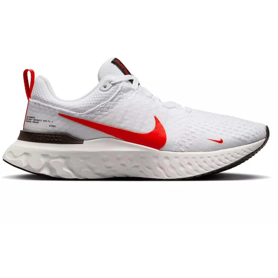 

Sneaker Nike React Infinity Run Flyknit 3 White Light Crimson(DZ3016-101) 36