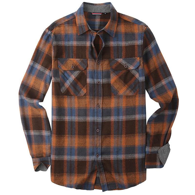 Cozy Up Men with Snap Buttons Regular Fit Plaid Mens Long Sleeve Shirts Casual