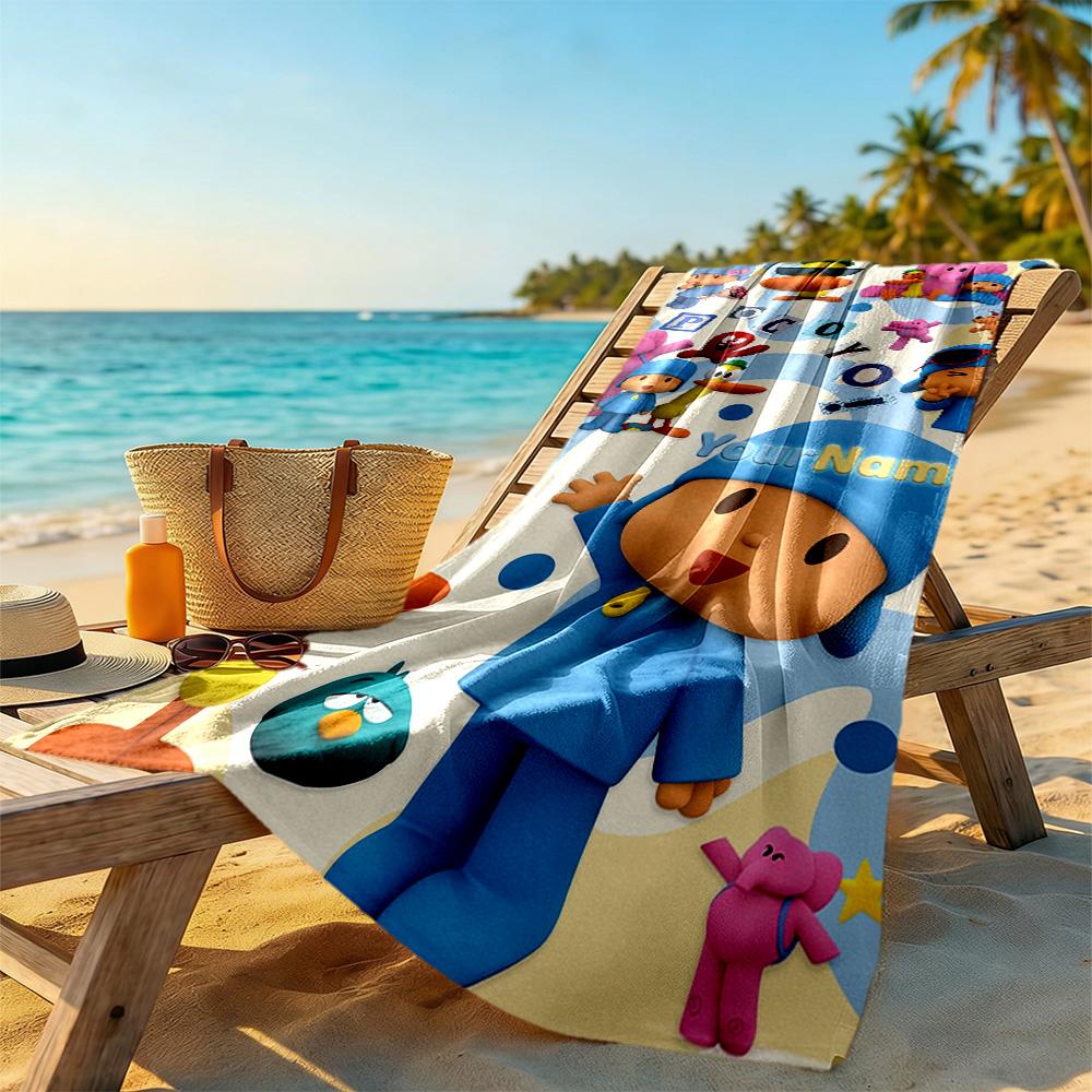 Pocoyo Customize Your Name Beach Towel Quick-Dry Soft Microfiber