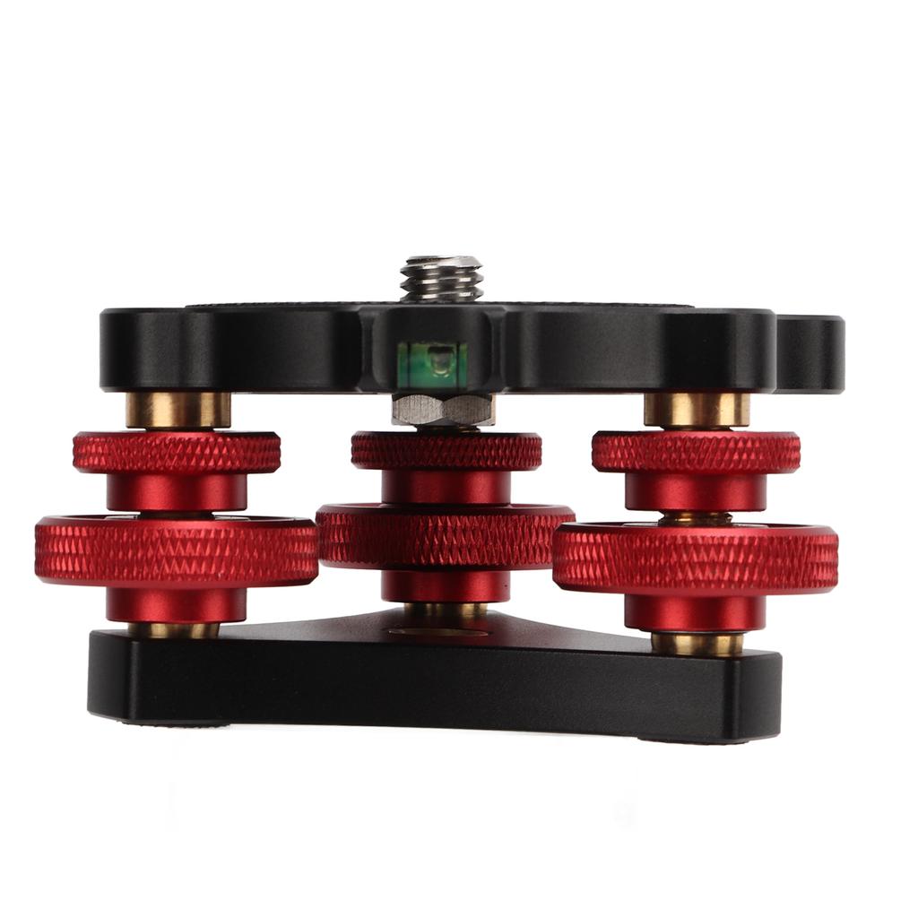 LP?64 Camera Tripod Ball Head Leveling Base Aluminum Triple Wheel Leveler Bubble Level