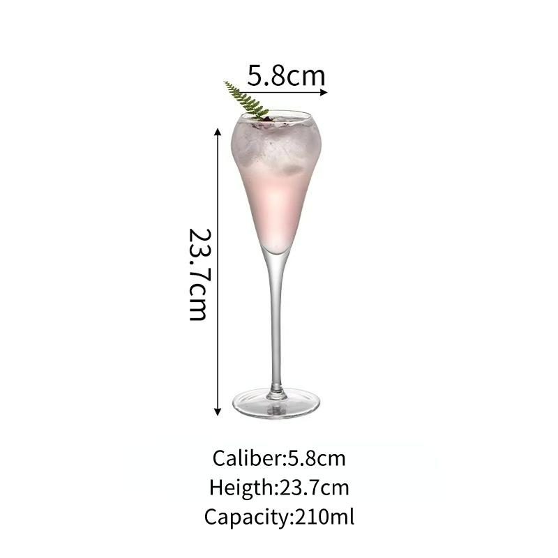 

Japanese Goblet Champagne Cups Sparkling Wine Glass Creative Cocktail Glasses Cup Diamond Shape Wine Glass Cup Bar Accessories 210ml