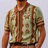 New Summer Jacquard Men's T-Shirt Polo Cardigan Short Sleeve POLO Shirt