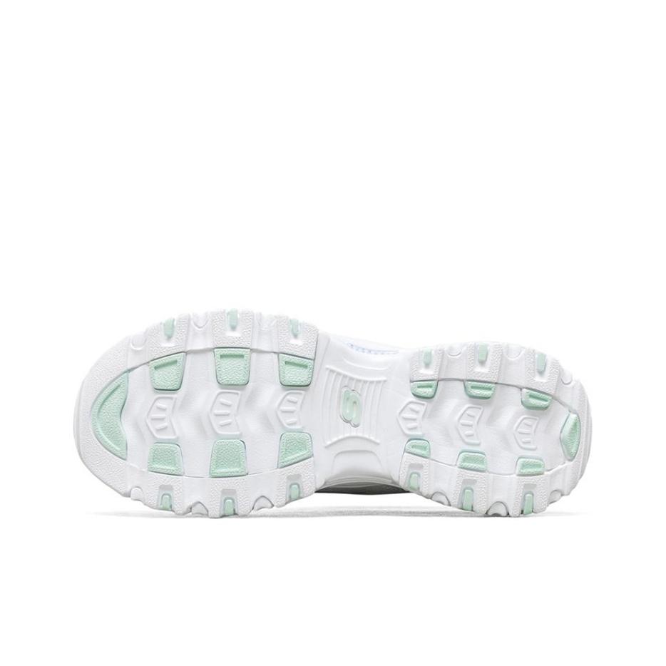 Skechers DLites 1.0 Mesh Fabric Sweet Pea Shock Absorbing Durable Breathable Low Top Dad Shoes Women Sneaker Light-Green 66666295-WAQ