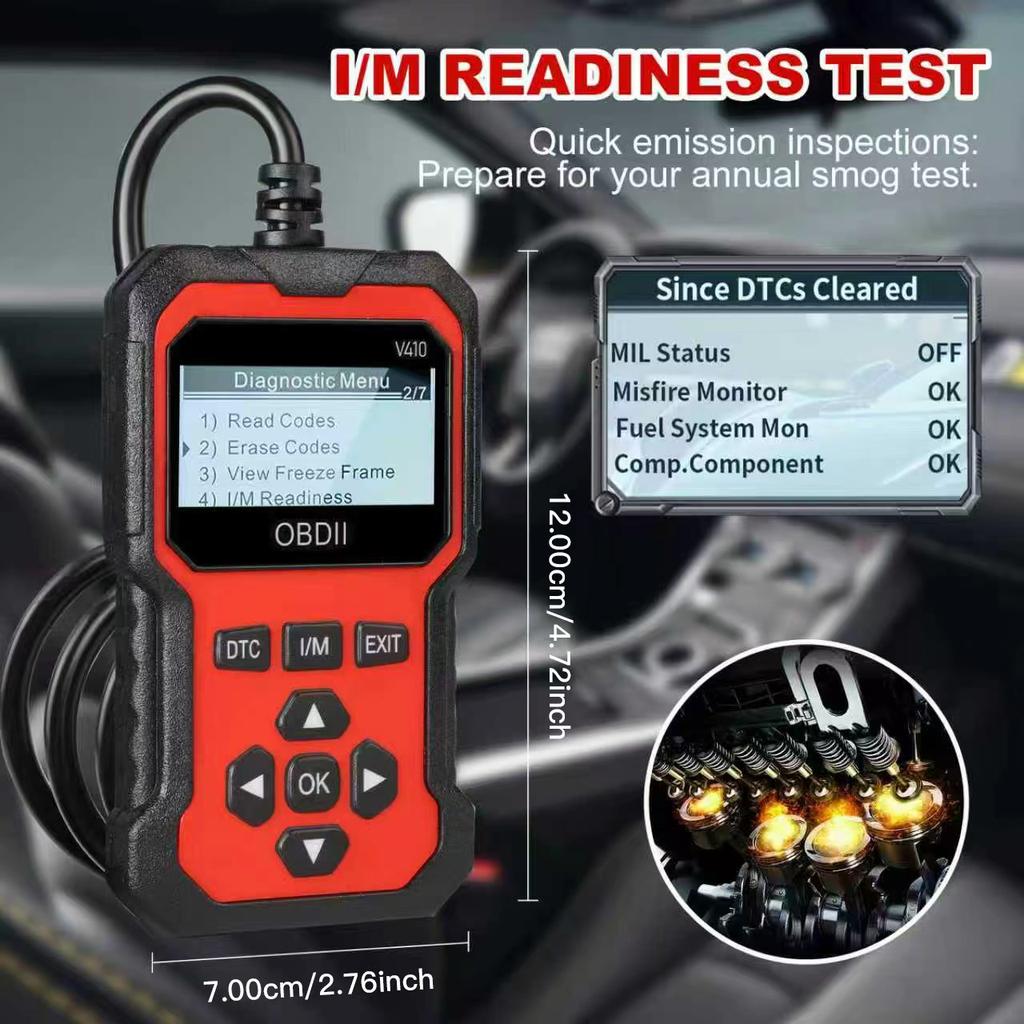 V410 OBD2 Diagnostic Scanner Car Code Reader Vehicle Health Inspection Tool Auto Code Reader Scanner Code Readers 4