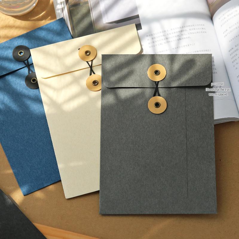 Retro A5 Kraft Tie-Up Envelope: Thread-Bound Document Storage with Ceremony Flair