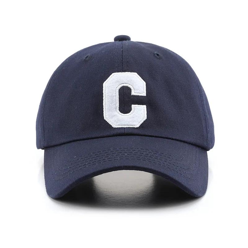 Nuovo Cappellino da Baseball Unisex Ricamato con Lettera C Retrò per Donne Hip Hop Cappelli Snapback Monocolore Uomini Regolabile Cappellino da Trucker Estivo