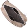 Stylish Bag for Women Made of Textured Genuine Leather Vintage 22662 Beige