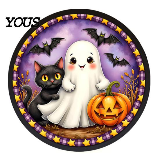 Halloween Themed Party Decor LED Glowing Hanging Decor, Acrylic Window Ornament with Light, Spooky High-quality Signage Sign for Door Wall Haunted