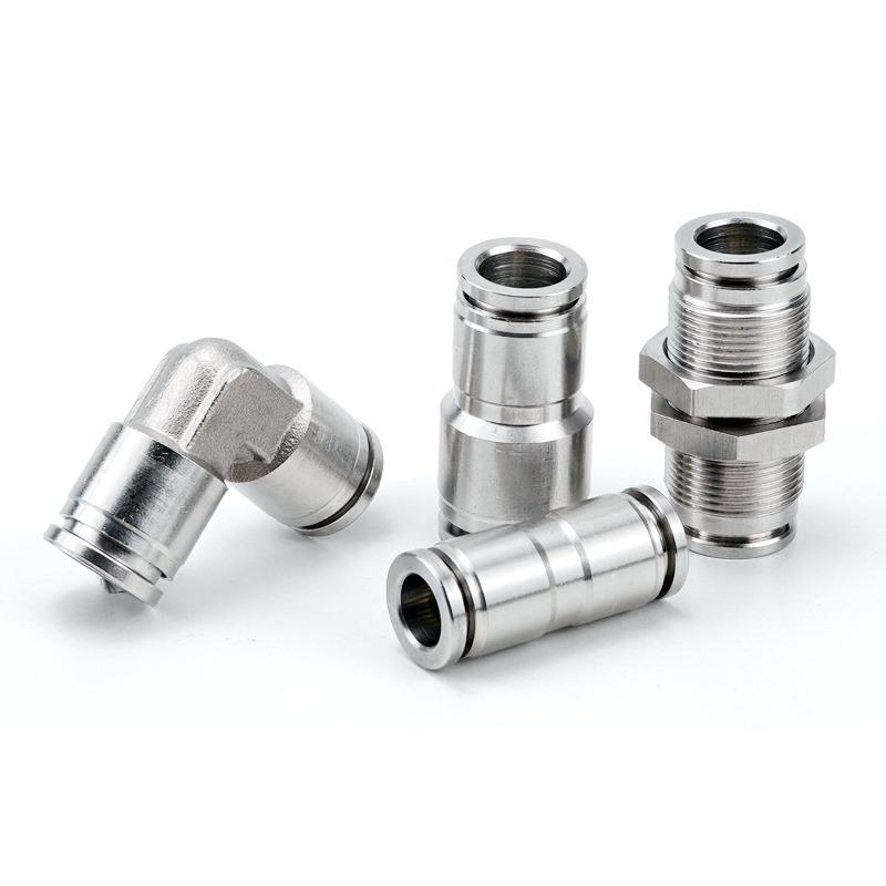 PU PE PV PY PZA SA PM PK PLM 304 stainless steel metal pneumatic quick coupling 4 6 8 10 12 14 16mm push in air Hose connector